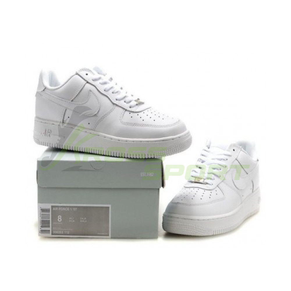  Nike Air Force 1 Low All White c мехом