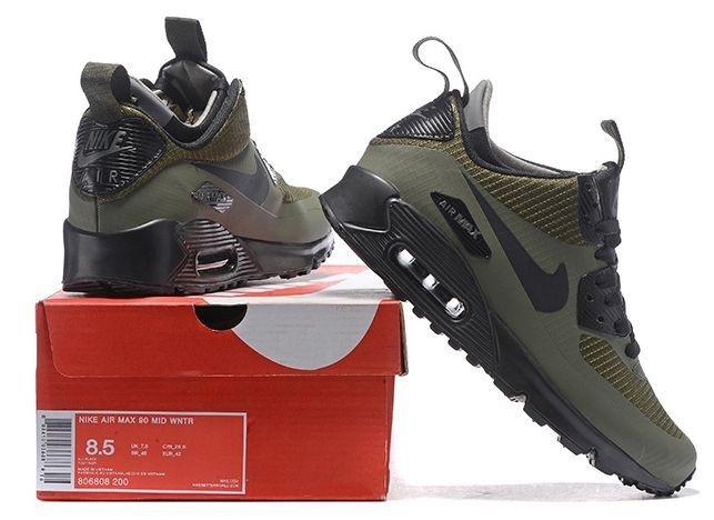 Nike Air Max 90 Winter Mid green, зеленые, нейлон, мужские, зимние